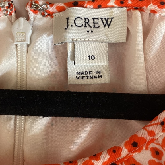 J. Crew size 10 Floral orange Dress - Picture 2 of 9